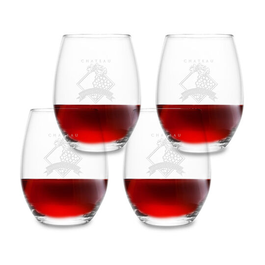 Chaumont 15.25 oz Wine Stemless Glassware Set of 4